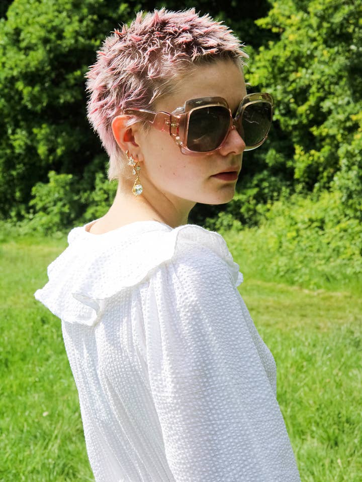 Kloth London - Wholesale Dress - Women's - Petite Gili Organic Cotton Midi Dress - White3