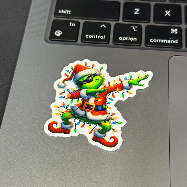 Upstate Design Decor - Wholesale Sticker - Grinch Dabbing Sticker – Funny Holiday Vinyl Decal 2
