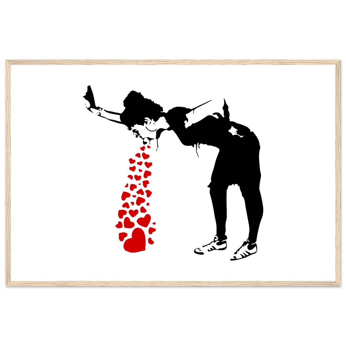 Art-O-Rama Shop – Poster por atacado – Cartaz da arte de Banksy Lovesick Girl Whowing Up Hearts10