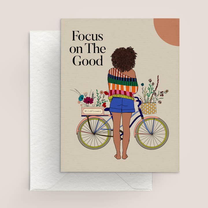 Focus on the Good Greeting Card for wholesale by K. Jones