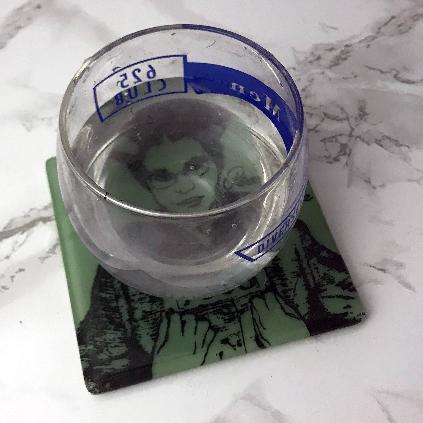 Kiku Handmade | Contemporary Fused Glass Home Goods - Wholesale Coasters - Rosa Parks Fused Glass 4" Single Coaster1