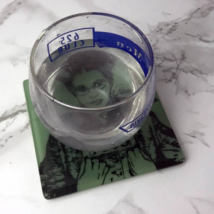 Kiku Handmade | Contemporary Fused Glass Home Goods - Wholesale Coasters - Rosa Parks Fused Glass 4" Single Coaster1