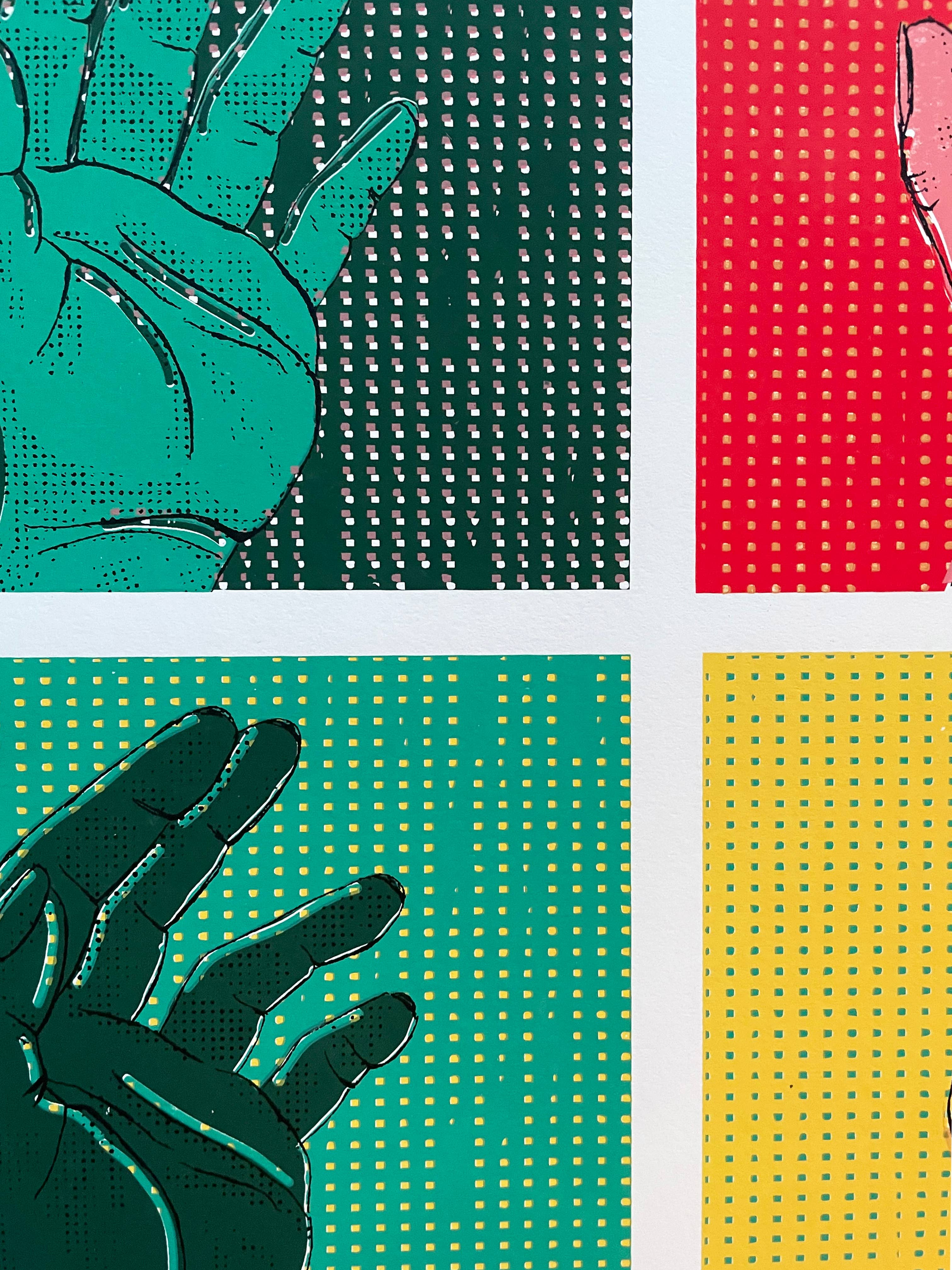 Ginger & Lime Print Shop - Wholesale Art Print - Hands Screen Print2