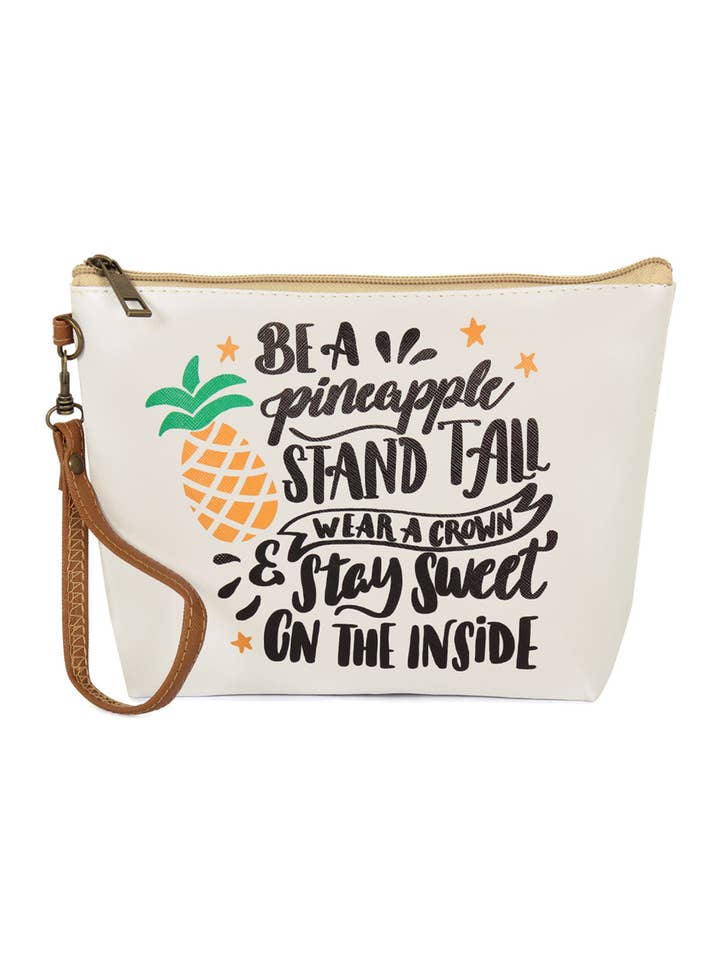 Trousse à cosmétiques « Be A Pineapple Stand Tall » pour la vente par MYS Wholesale Inc
