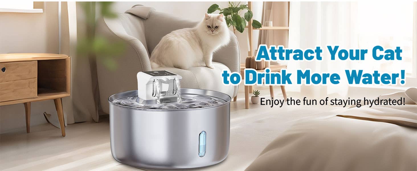 Liffy - Wholesale Pet Bowl - Cat/Dog - Smart Stainless Steel Pet Water Fountain for Cats and Dogs8