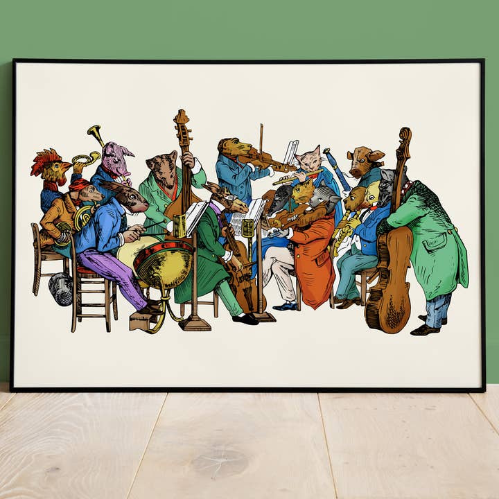 Music Poster - The Dressed Animals for wholesale by Colette de B.
