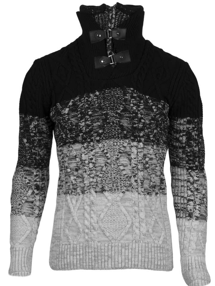 Spazio - Wholesale Knit Sweater - Men's - 8141 Black0