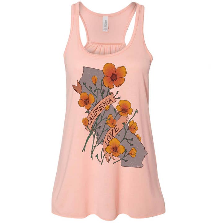 California Love Bear peach tank California Love Bear peach tank