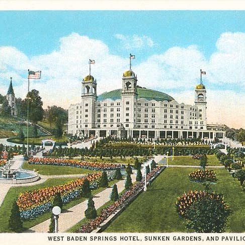 Art Print IN-230 West Baden Springs Hotel for wholesale by Found Image Press