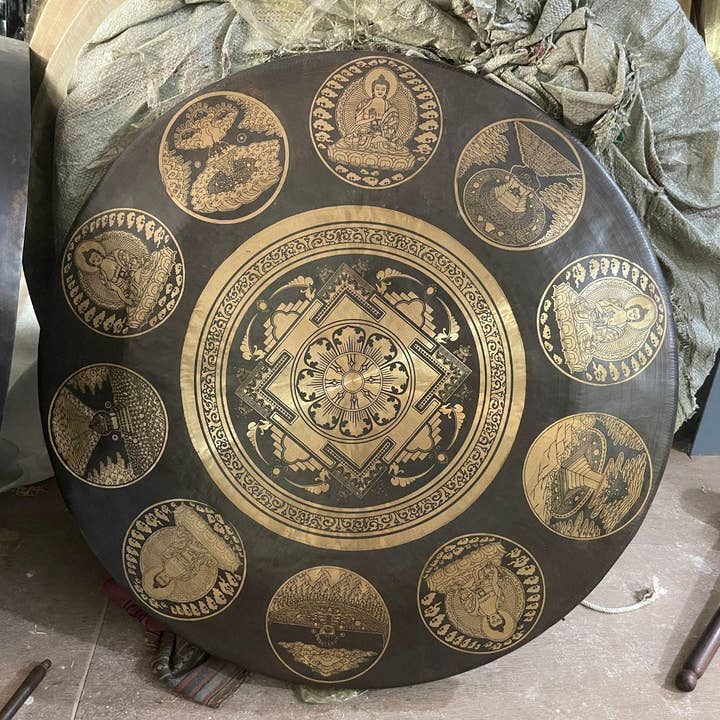 Handmade Tibetan Gong: Seven-Metal Alloy, Sound Healing, Chakra Cleansing for wholesale by NadaYoga