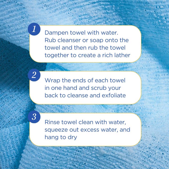 Buff Experts - 🇨🇦 - Wholesale Exfoliating Gloves/Mitts - SRSLY Buffed Exfoliating Back Towel - Treats Back Acne5