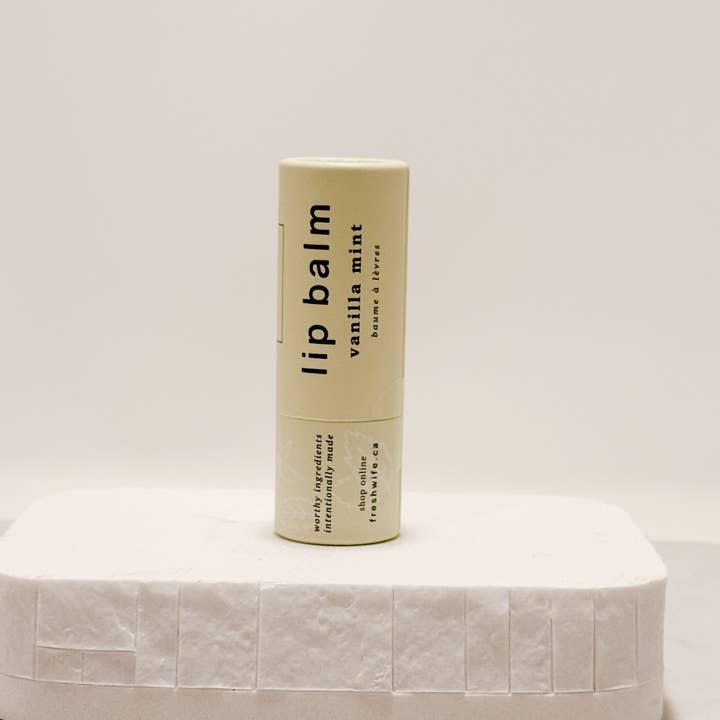 Vanilla Mint Læbepomade for engroshandel hos The Fresh Wife Soap Company