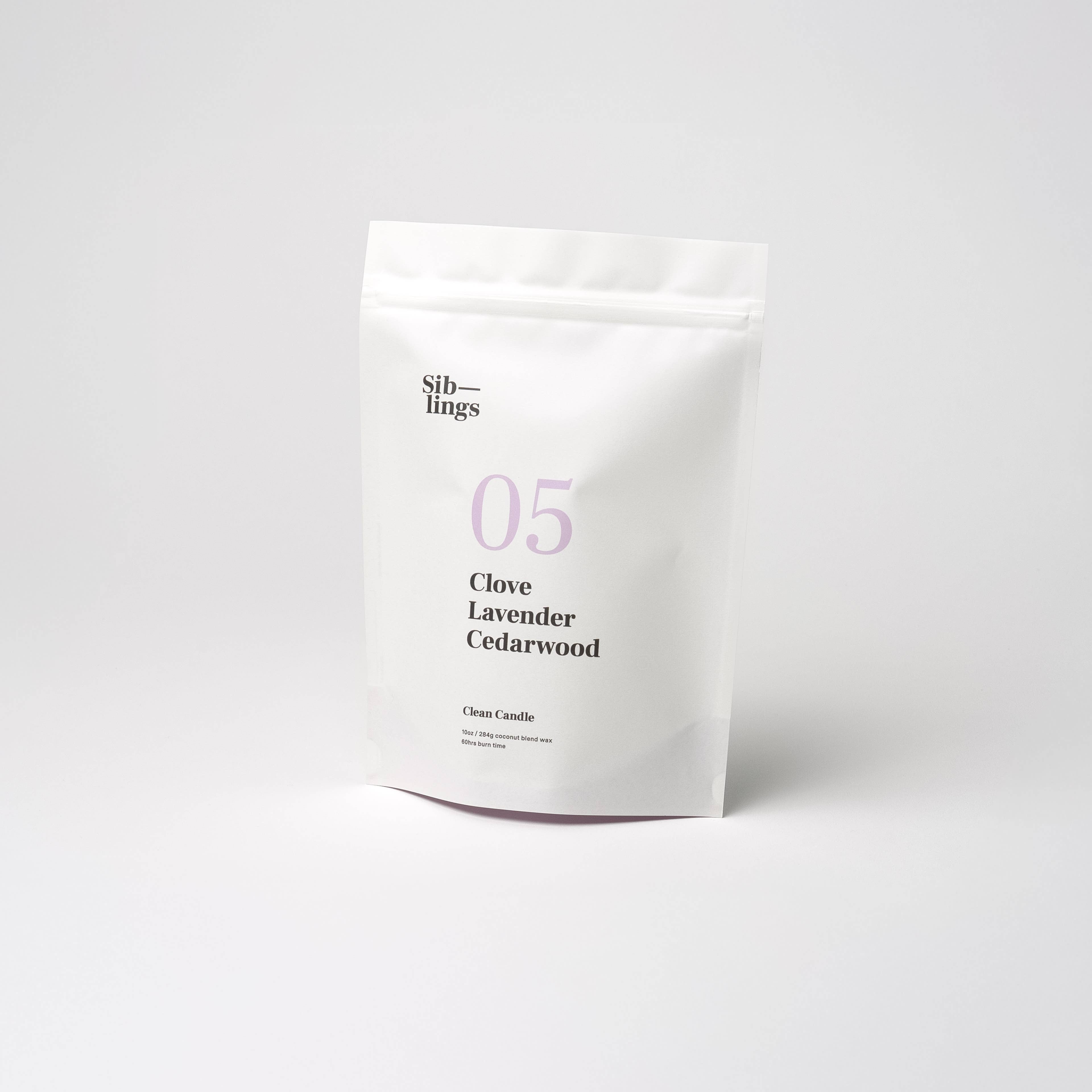 Siblings - Wholesale Jar/Filled Candle - No 05 — Clove, Lavender, Cedarwood, 10 oz1