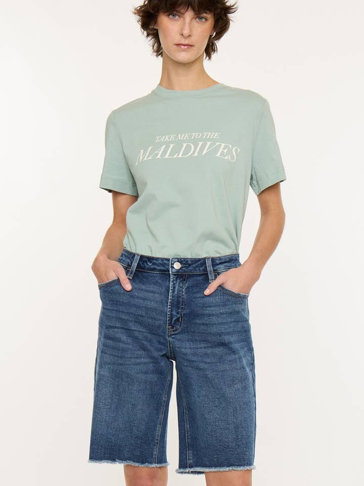 NOVA MID RISE RELAXED JORTS-KC20112D for wholesale by Kan Can USA