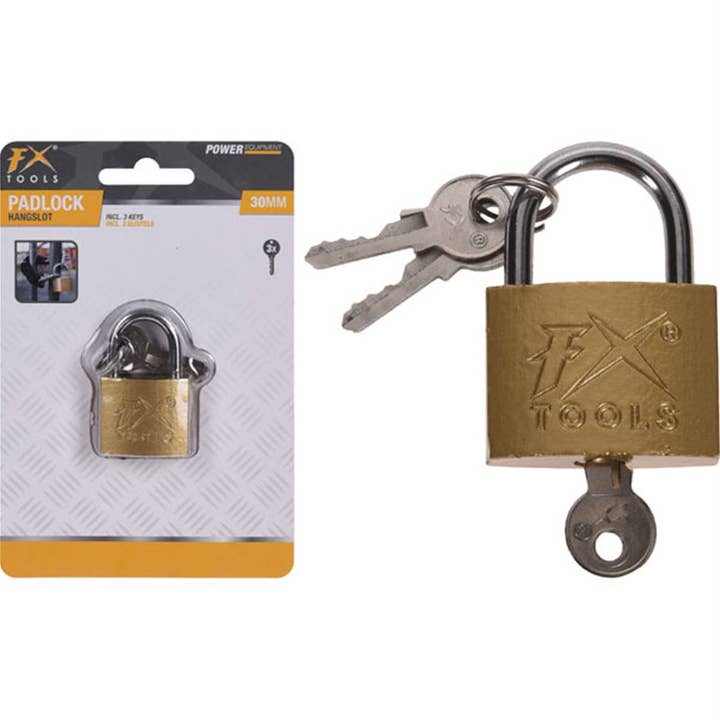 Blister 30mm Padlock with 3 Keys for wholesale by TSJJ