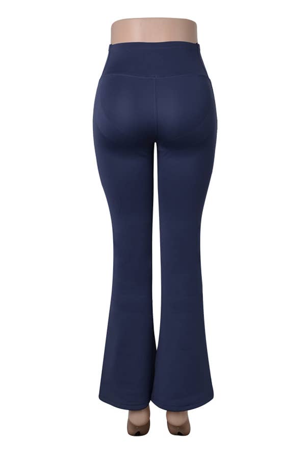 Color 5 - Wholesale Pants - Women's - Fur lined faja waist control butt lifting warm flare pants 5