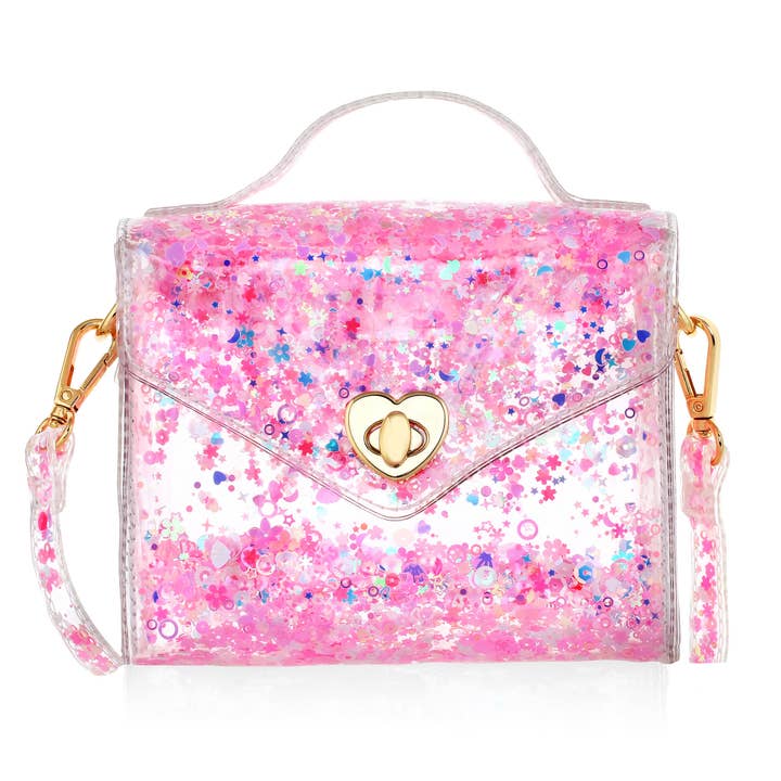 Carrying Kind - Wholesale Crossbody Bag - Kids - Gussie: Pink Sparkle