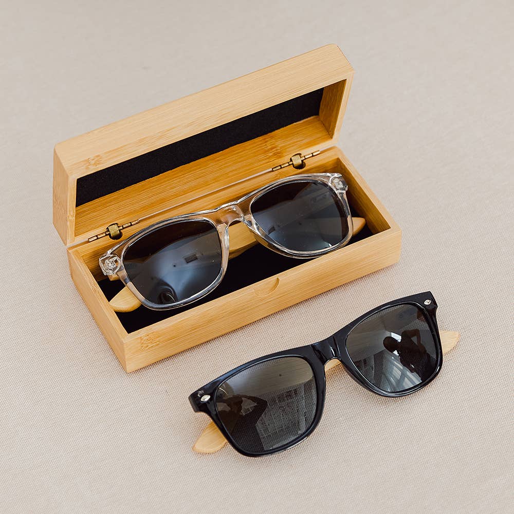 Weddingstar Inc. - Wholesale Eyewear Cases & Holders - Unisex - Bamboo Wood Sunglasses Case - Modern Monogram3