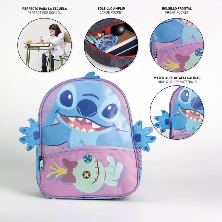 Mastoys, S.L. - Wholesale Backpack - Unisex - STITCH CHILDREN'S SCHOOL BACKPACK - 21000058852