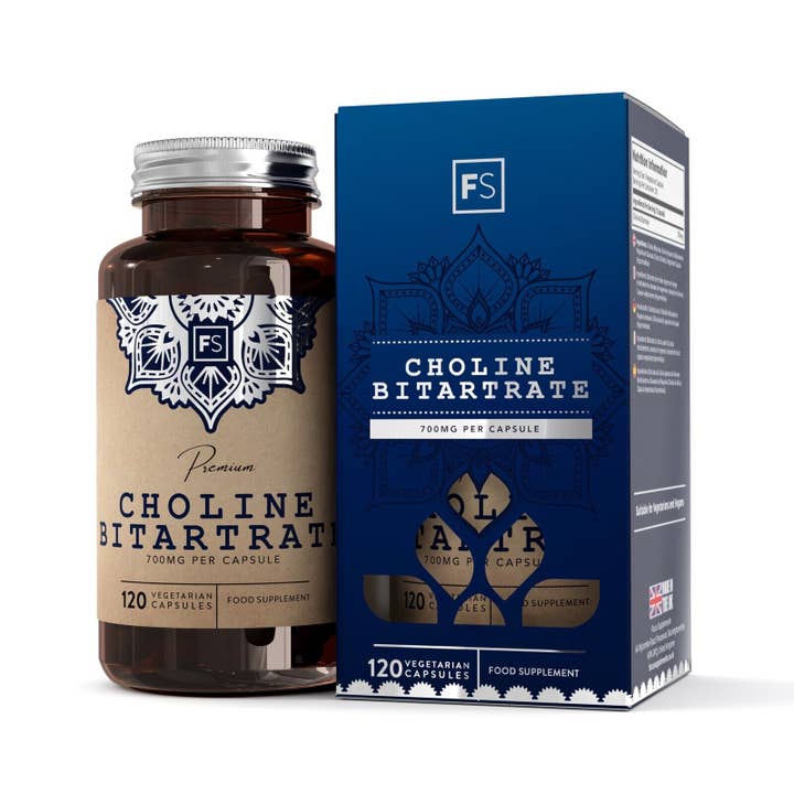 Focus Supplements – Großhandel Nahrungsergänzungsmittel/Vitamin zum Einnehmen – Cholinbitartrat (700 mg) 120 Kapseln