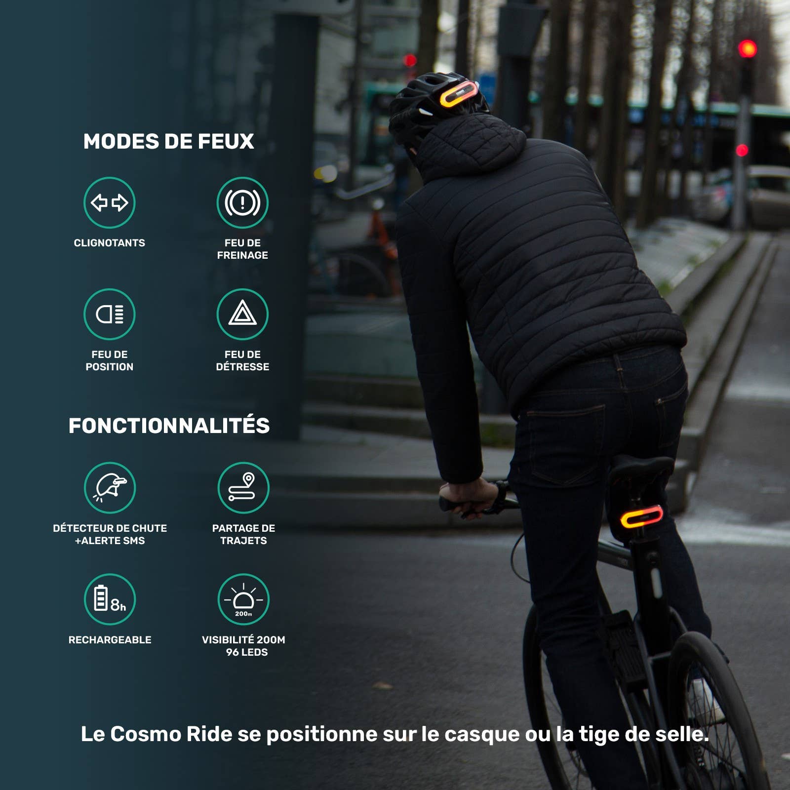 COSMO CONNECTED - Wholesale Biking Accessories - Automatic brake light for bike and scooter + remote control1