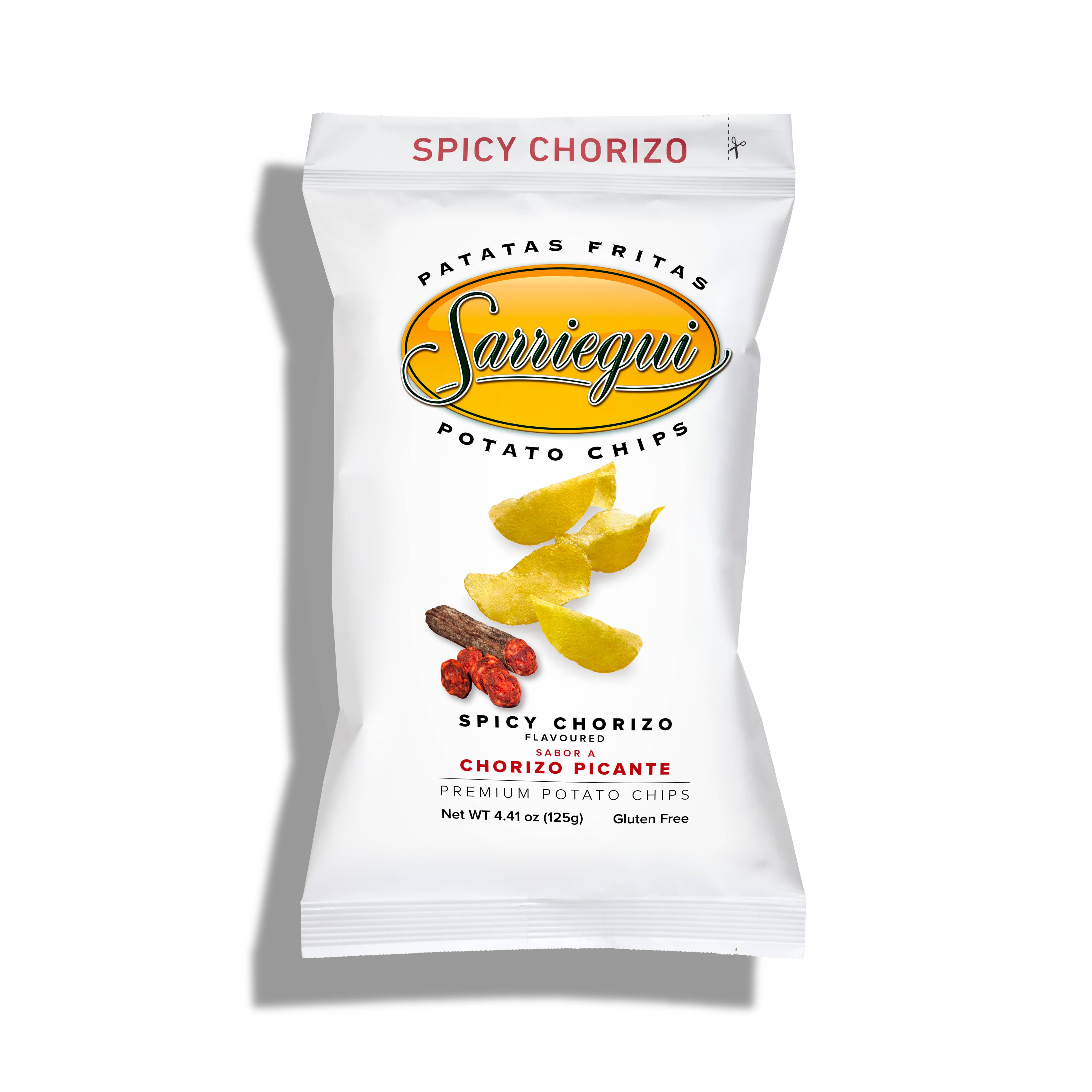 Chips Sarriegui - Wholesale Chips - SPICY CHORIZO FLAVORED POTATO CHIPS 125 G5
