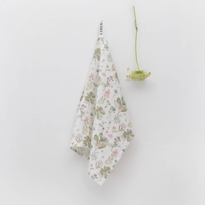 White Botany Linen Kitchen Towel for wholesale by Linen Tales (We cover U.S. import duties)