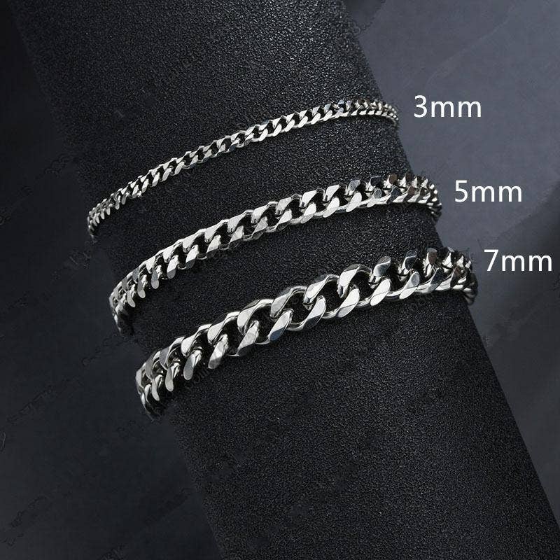 RabenBeads - Wholesale Link & Chain Bracelet - Cuban Chain Men Stainless Steel Bracelet3