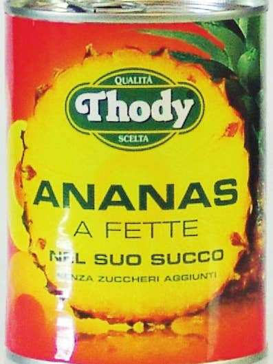 THODY PINEAPPLE 10 FT NATURAL JUICE 580 GR for wholesale by Europi