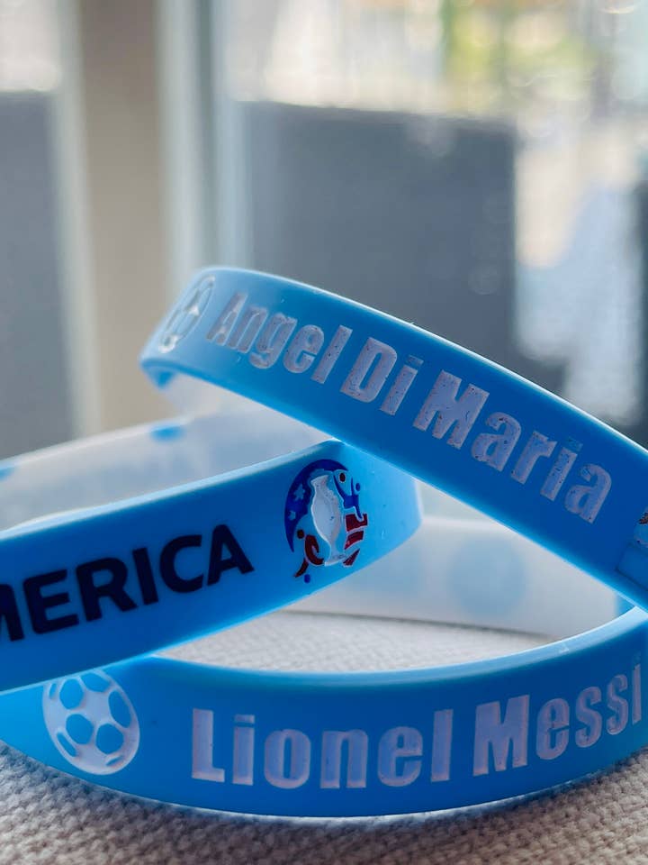 Copa America wristbands for wholesale by Kitlee