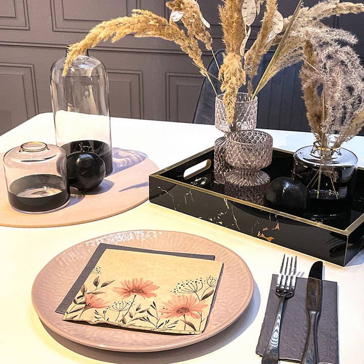 Home Fashion - Carl Dietrich GmbH - Wholesale Disposable Napkin - Lunch Napkins Recycling Tissue Delicate Flowers2