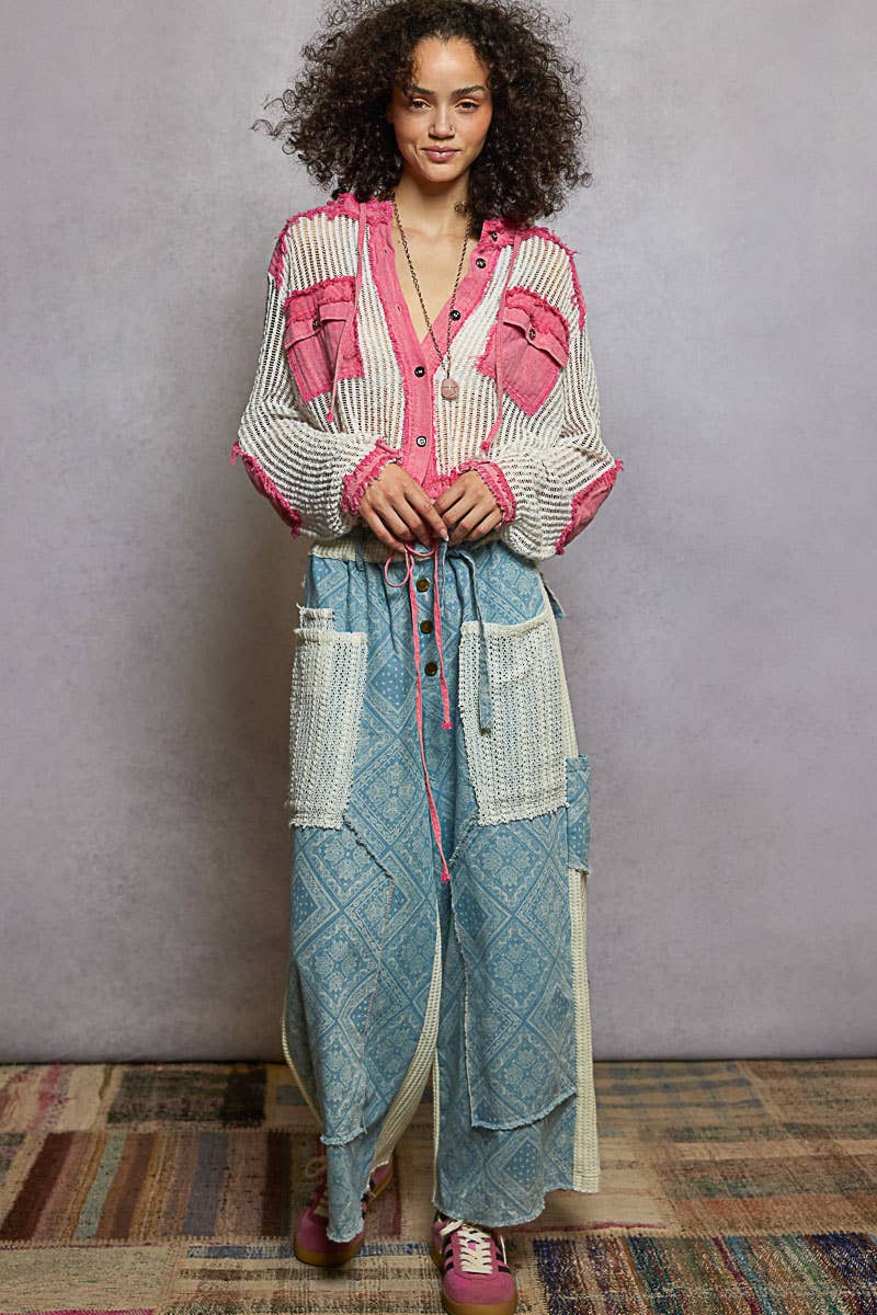 Pol Clothing - Vente Chemise à col boutonné – femme - Vente de chemise à capuche ouverte avec boutons et poches avant.53