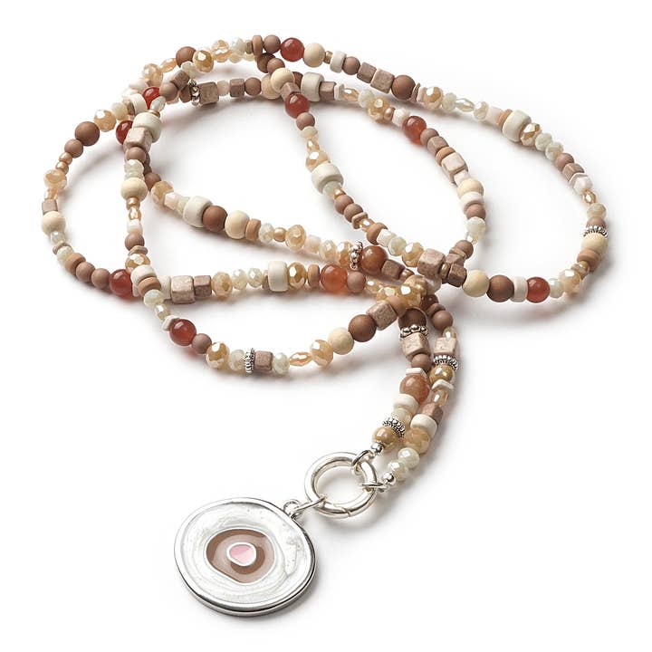 KettenDesign1373 ArtDeco, MoccaMousse 88/100/120 SilverShiny for wholesale by SchauTime