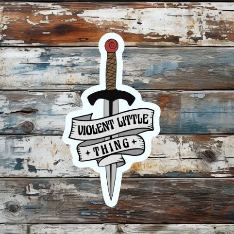 Pegatina de vinilo troquelada «Puñal de la 4.ª Ala» para venta al por mayor de Prairie Chicken Sticker Shop & Gifts