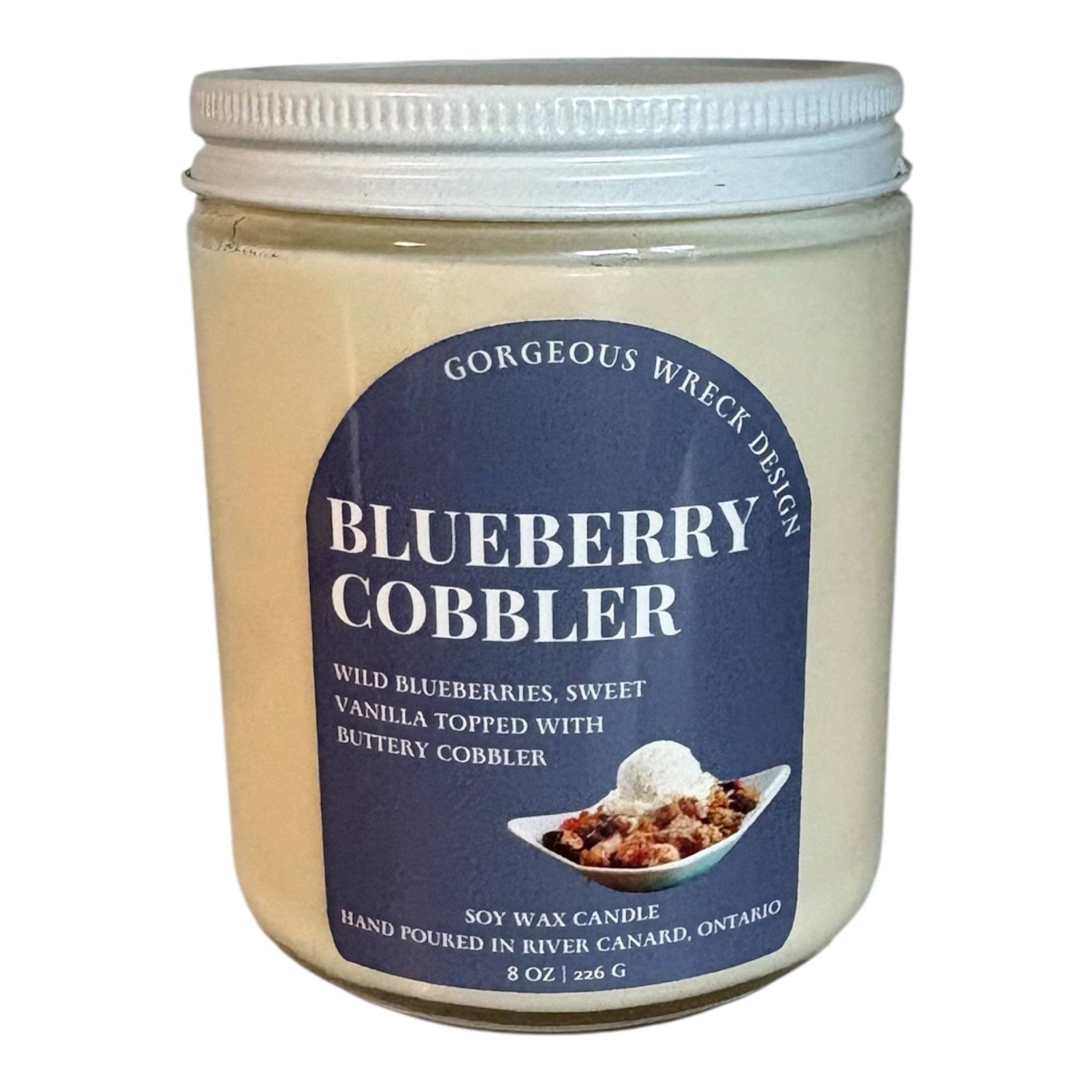 Gorgeous Wreck Design - Wholesale Jar/Filled Candle - Blueberry Cobbler Candle .1