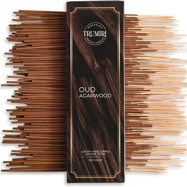 Oud Agarwood Incense Sticks- Pack of 100 Incense Sticks for wholesale by TRUMIRI Incense Candles & Aromatherapy
