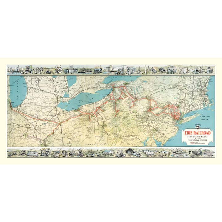 Ted's Vintage Art - Wholesale Map - Vintage Railroad Map of United States 19274