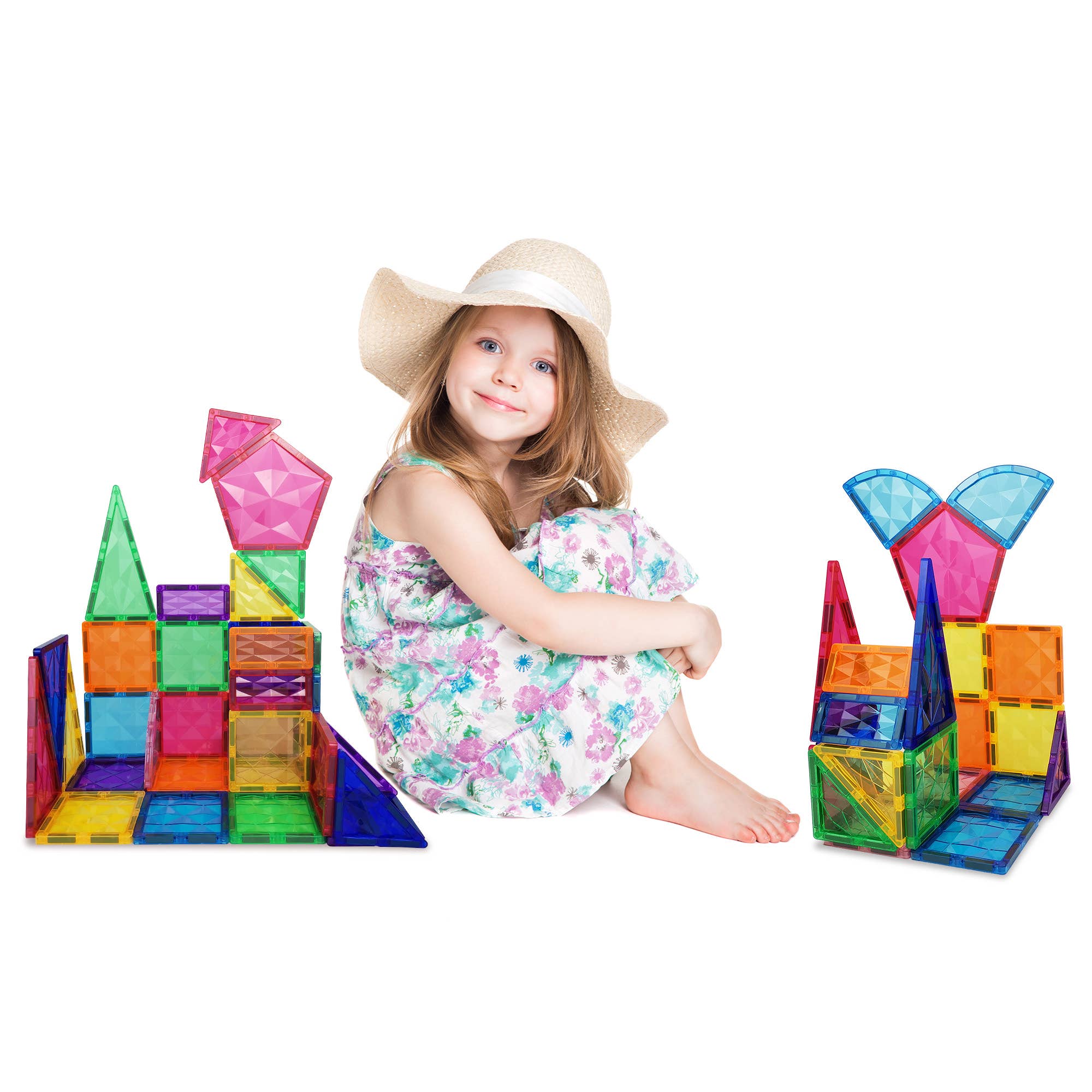 PicassoTiles - Wholesale Building Set - Kids - PicassoTiles 41pc Magnetic Tile Building Block3