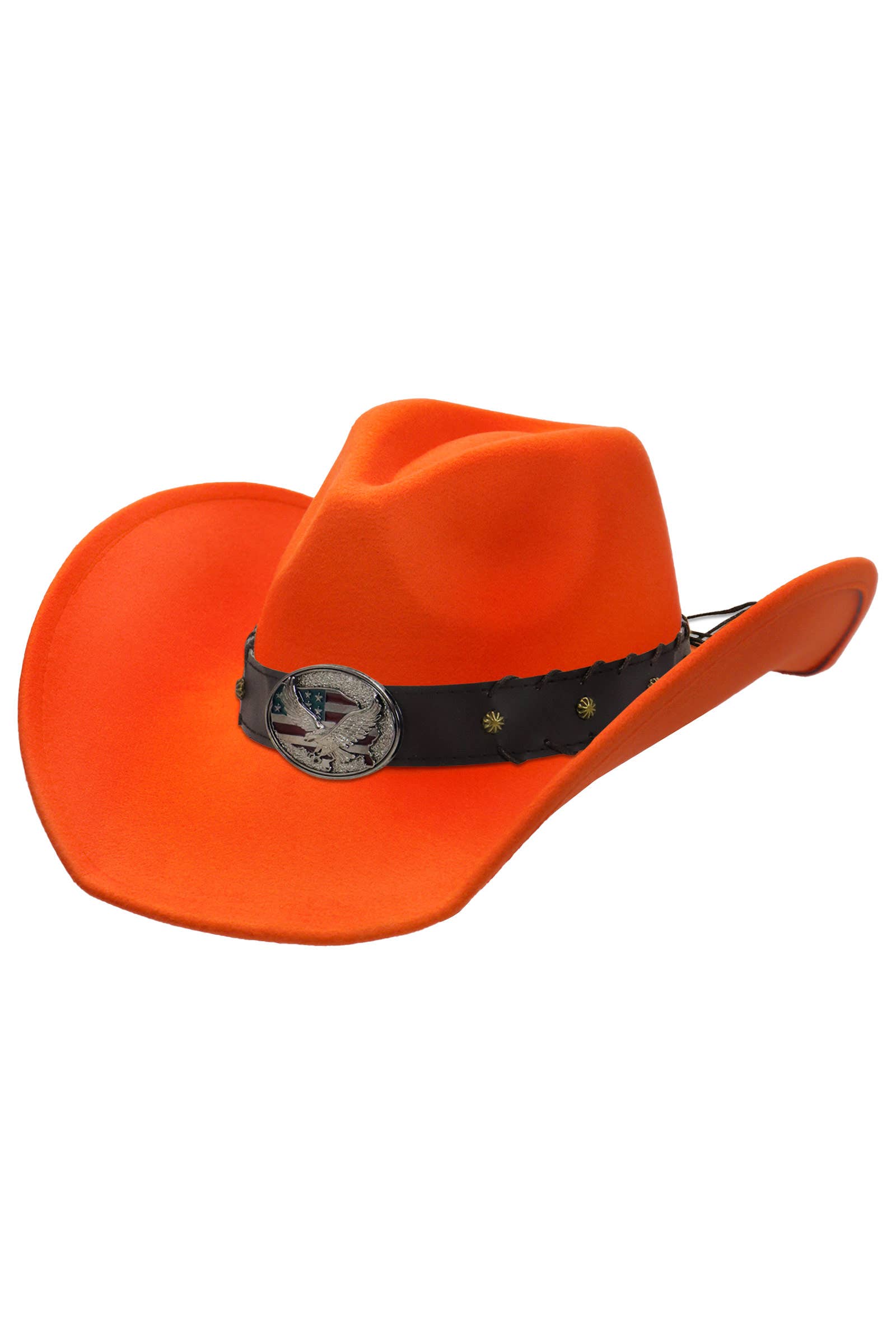 Cap Zone – wholesale Cowboy hat – Unisex – American Eagle Studded Belt Felt Cowboy Hat17