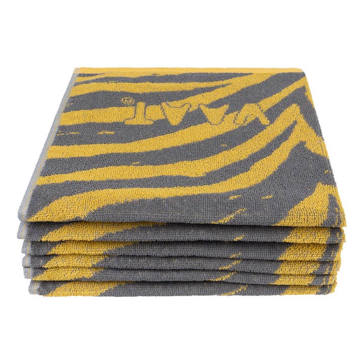 Toalhas de cozinha I love zebra - amarelo / cinza - 50 x 60 (6 peças) por atacado de VAAT