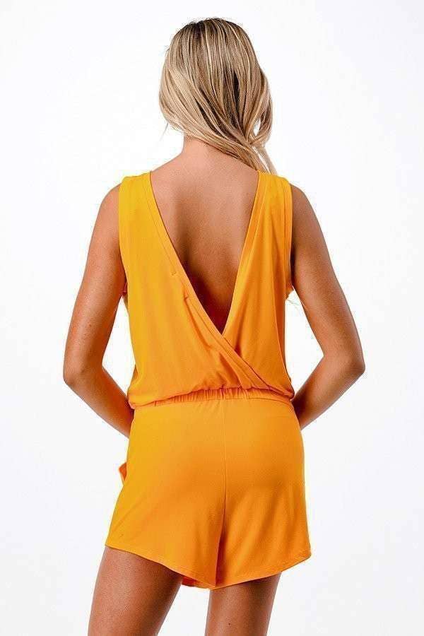 Heart & Hips - Wholesale Romper - Women's - JR46620 - LOWCUT SURPLICE ROMPER WITH SIDE POCKETS9