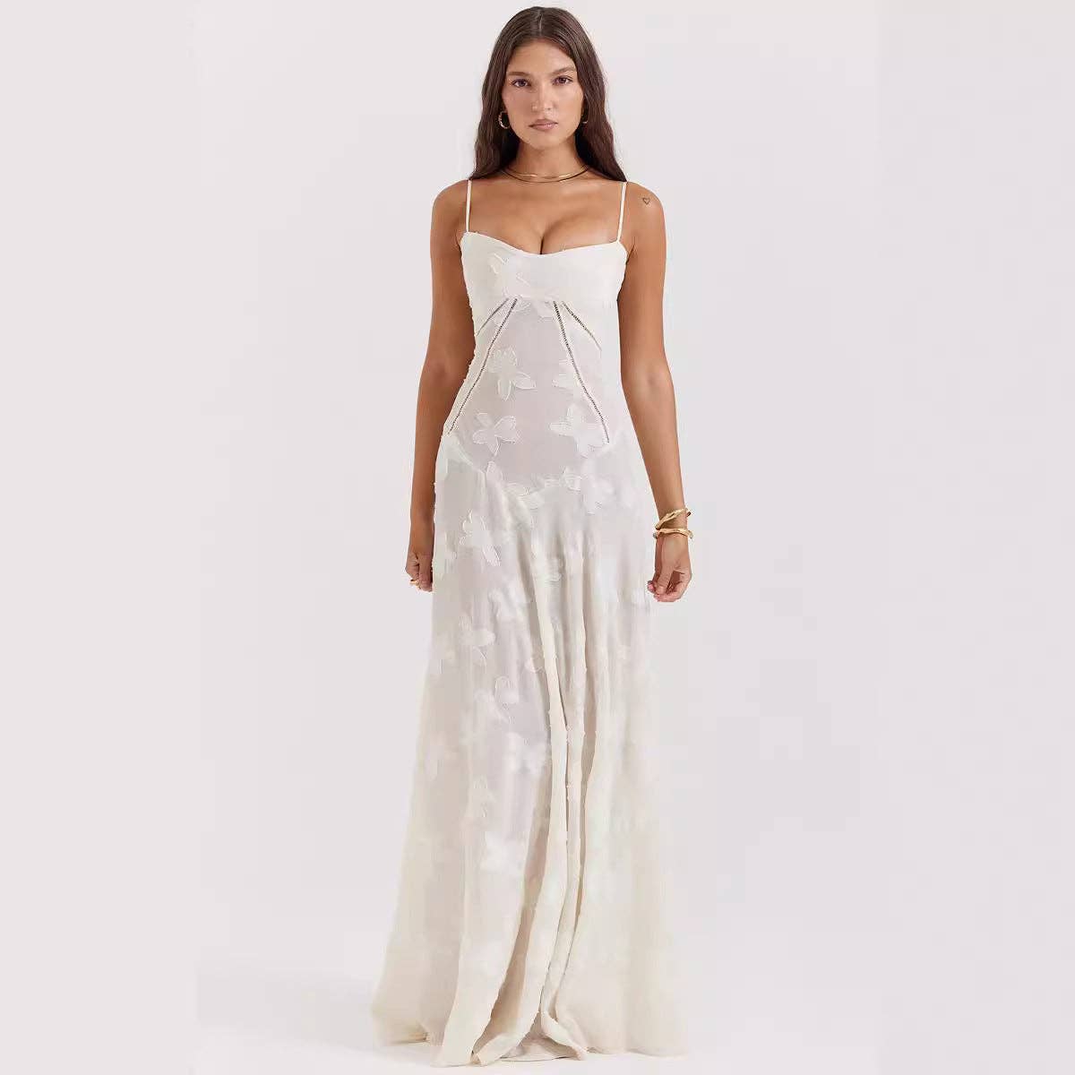 Dipped Shop - Wholesale Dress - Women's - Backless String Tie Lace Sexy Long Dress DP25A5080