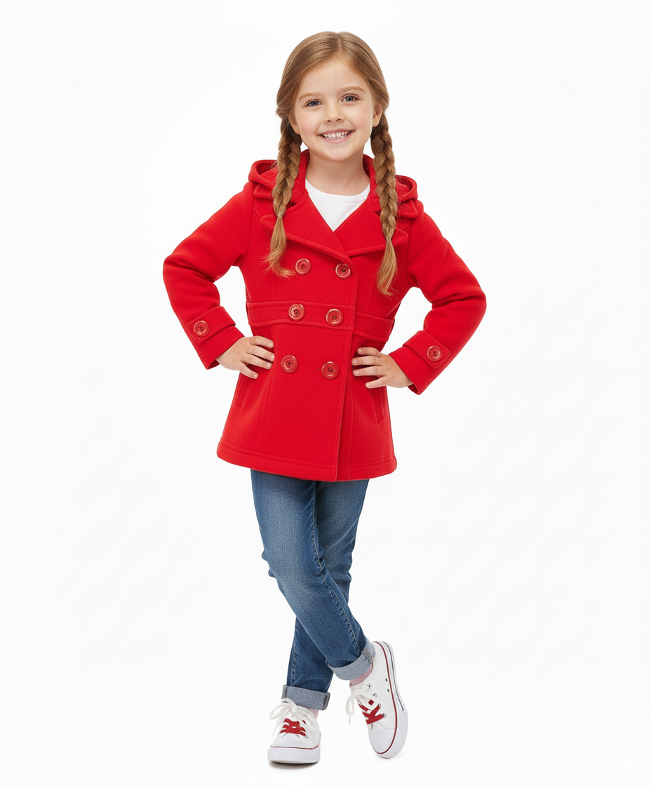 Unik – wholesale Kappa - Barn – Unik Flickors Fleecejacka med Huva 2-48