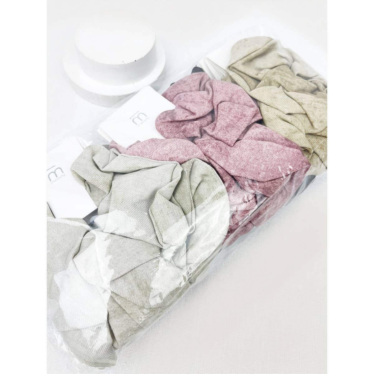 MIX COLOR Acid Washed Pattern Large Scrunchie for wholesale on Faire6