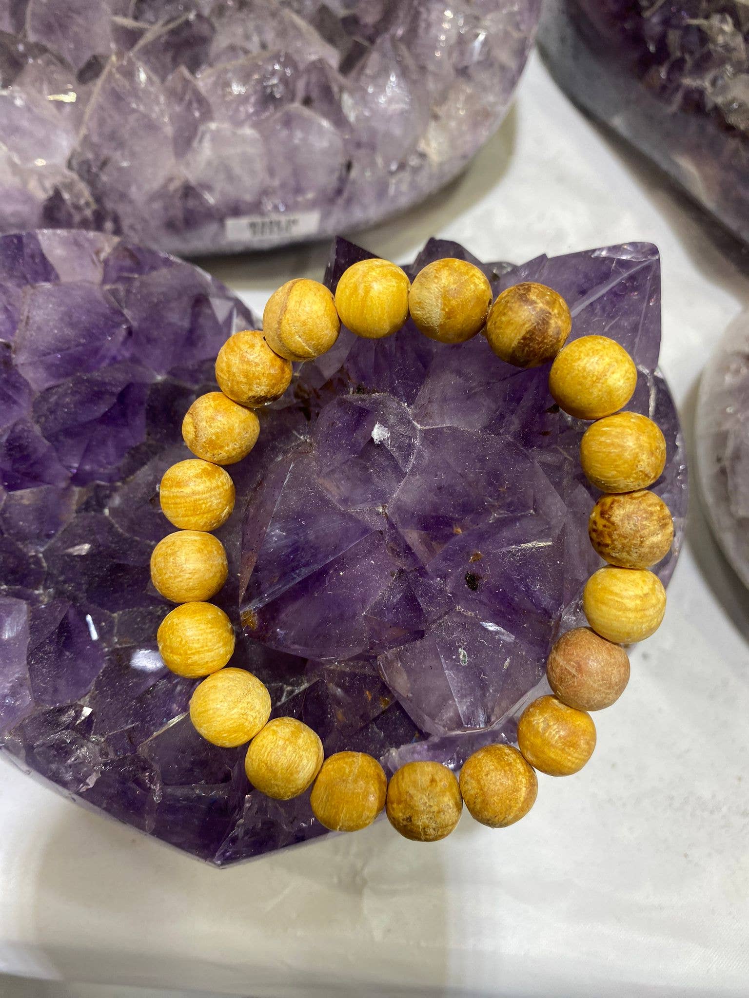 Quasar Gems USA - Wholesale Beaded Bracelet - Palo Santo Stretch Bracelet 10mm2