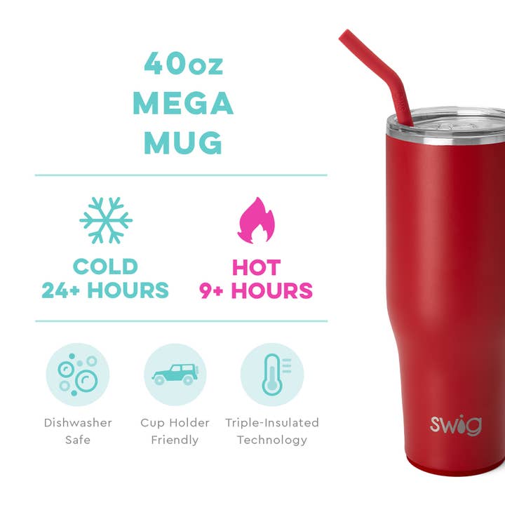 Swig Life - Wholesale Insulated Mug/Tumbler - Crimson Mega Mug (40oz)