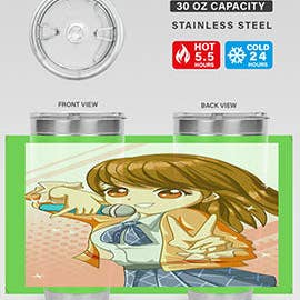 Cute teenage student girl singing song 47#- anime- Tumbler for wholesale by Mugs R Us