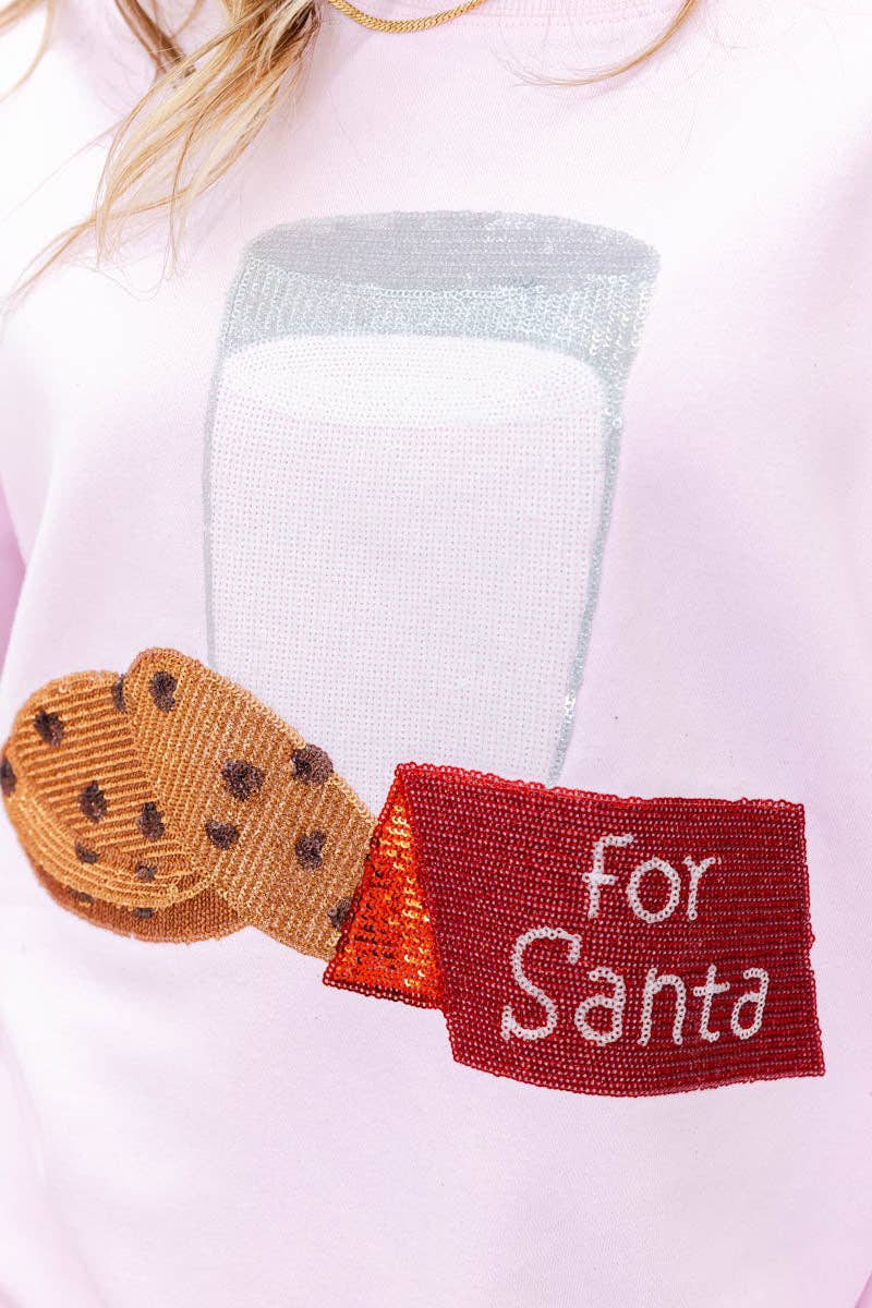 Whiskey Darling - Wholesale Graphic Sweatshirt - Women's - Dear Santa Sparkle Sweatshirt3