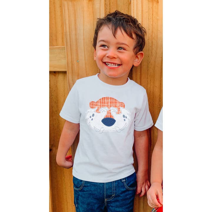 T-shirt de football pour tout-petit garçon Tigre bleu orange pour la vente par Painted Skies