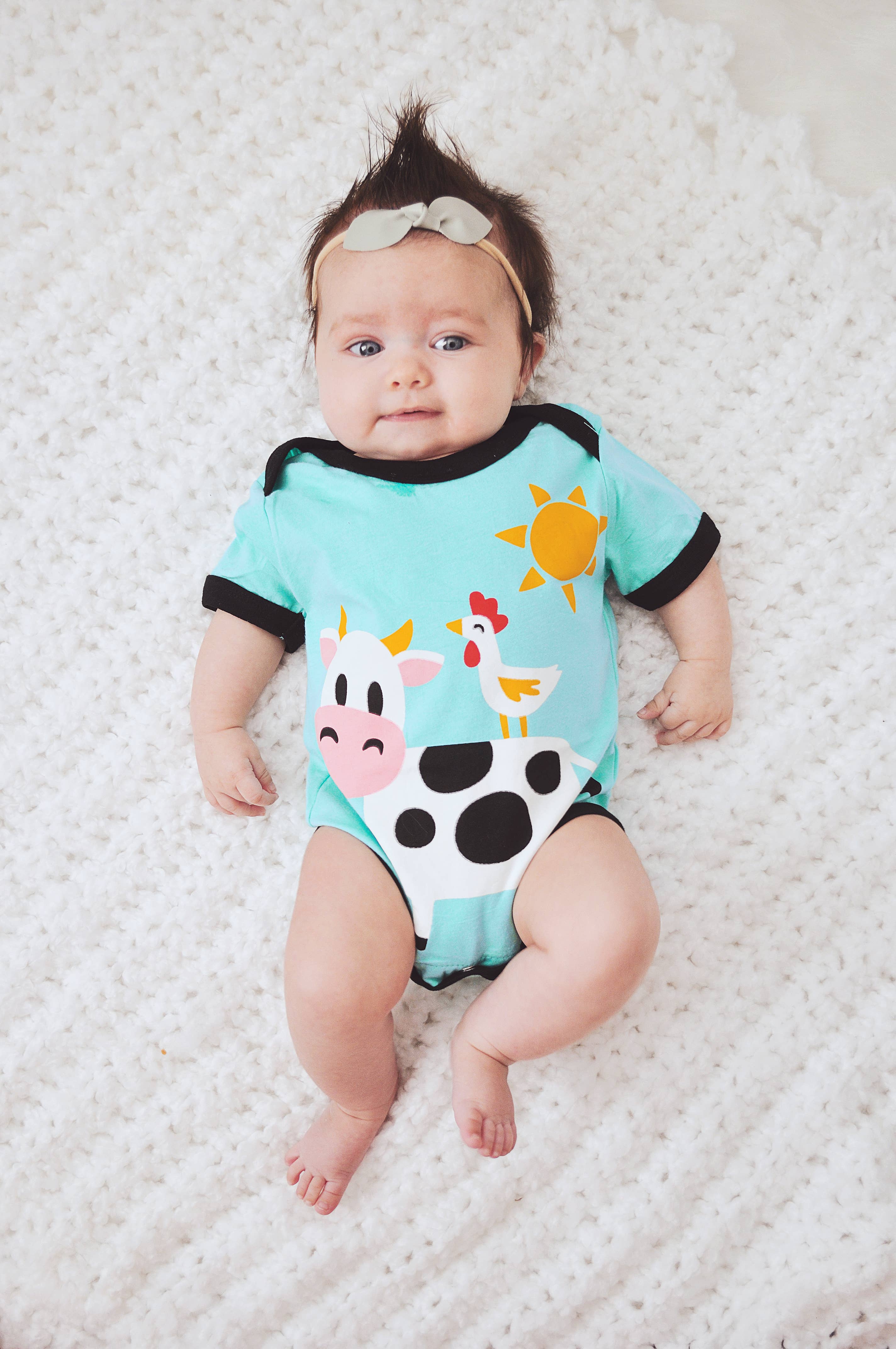 Doodle Pants – wholesale Bodysuit (non-footed) – Baby – Cow Bodysuit - Western Toddler and Baby Clothing2